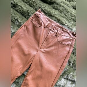 Noisy May Cognac Women's faux leather jeans